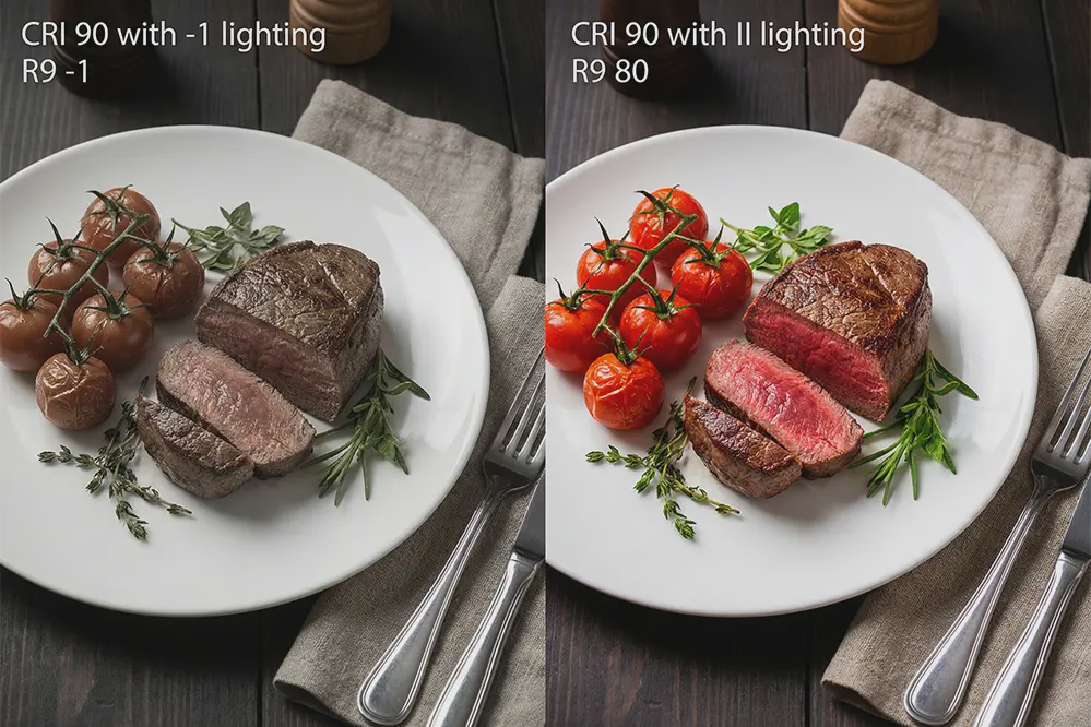 Restaurant-Food-Under-Different-CRI