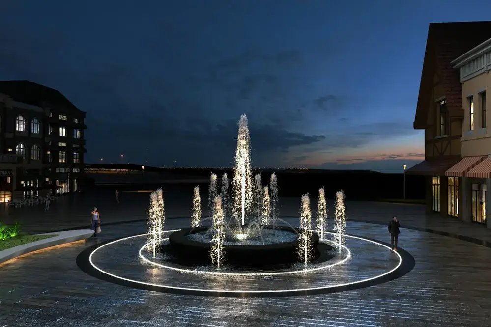 LED Neon Strip in Fountain