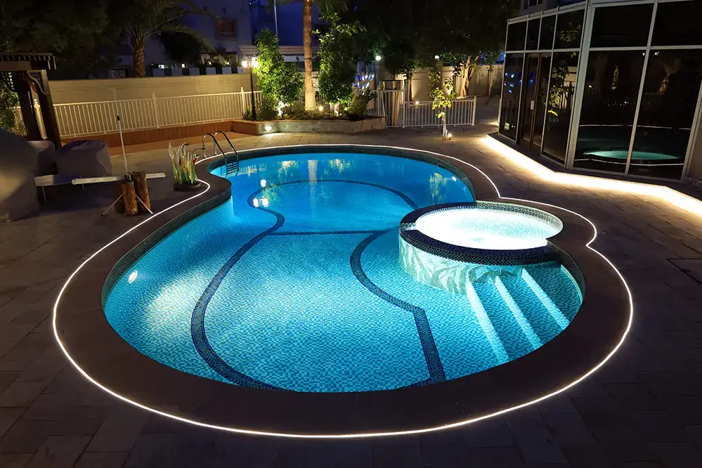 LED Neon Strip in Swimming Pool