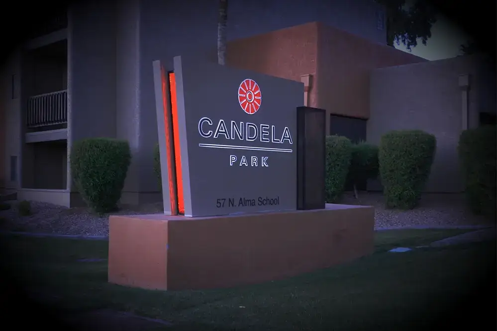 LED Strip as Monument Sign