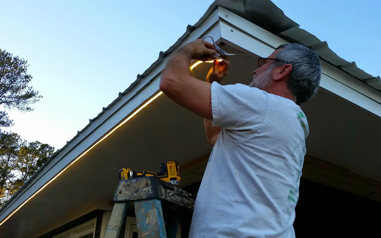 LED strip lights installation