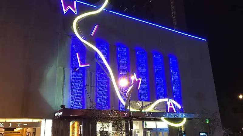 LED Neon Strip in Building Outline