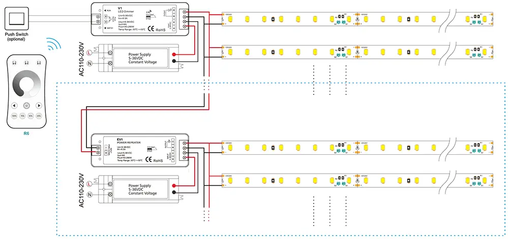 connection with dimmer