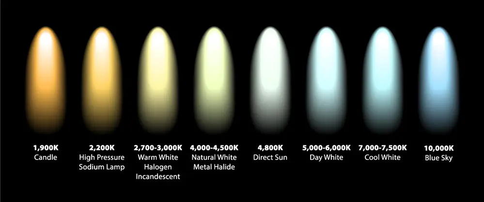 different color temperature